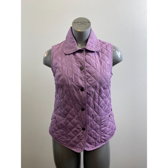 Northern Reflection Women's Snap Button Up Quilted Vest Size Small Mauve Sleeve - Picture 1 of 4